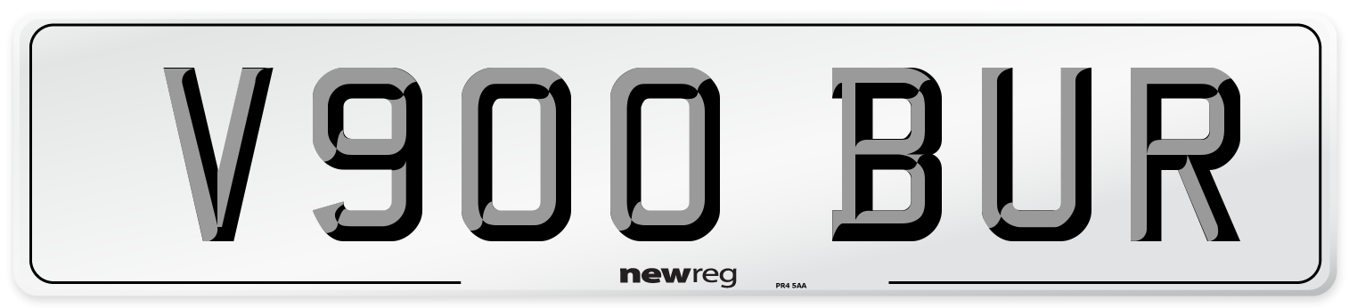 V900 BUR Number Plate from New Reg